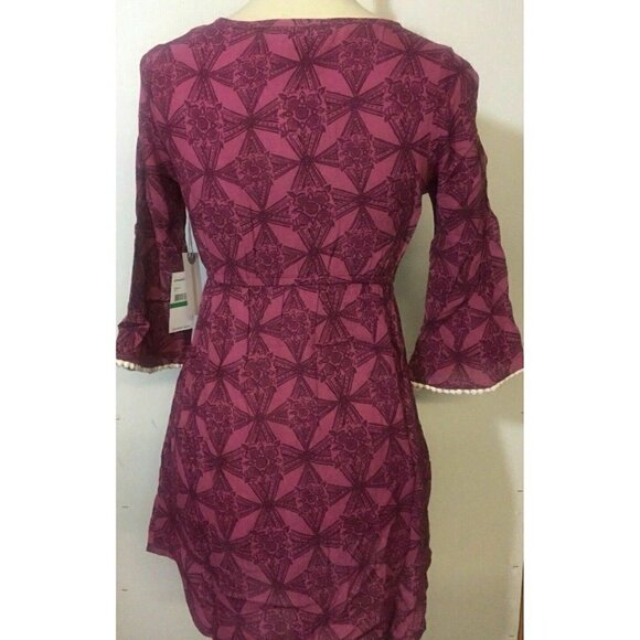 O'Neill Girls Purple LS ILA Kaftan Dress L - Picture 5 of 6